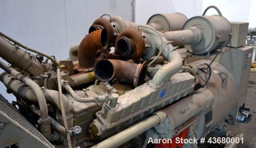 Used Cummins 600 kW Diesel Generator Set. Cummins model VTA28GS2 engine rated 900 HP @ 1800 RPM SN-37110166. 3/60/277/480V. Main-line circuit breaker. No muffler, includes muffler flex connections (s...