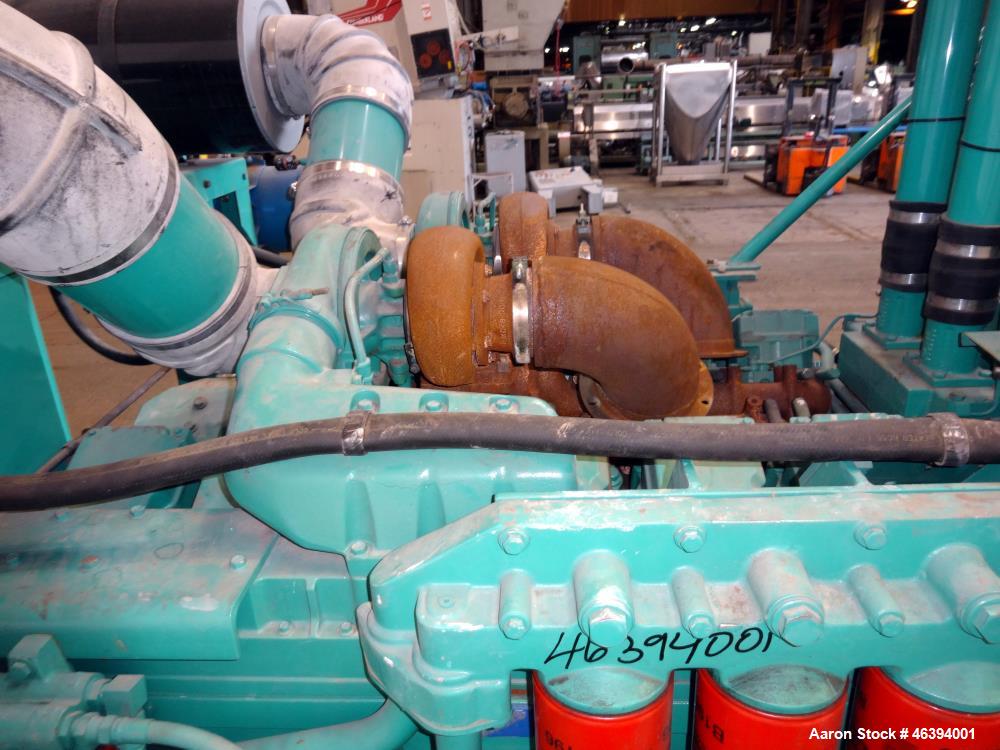 Used Cummins 750 kW diesel generator, model DFHA. Cummins QST30-G2 engine.