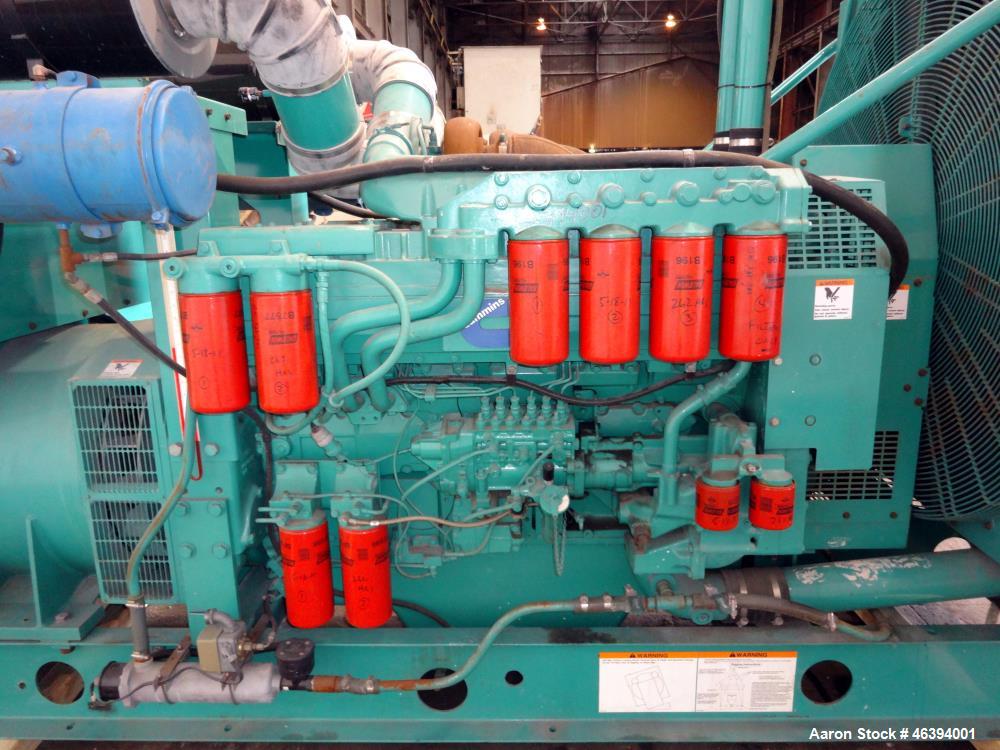 Used Cummins 750 kW diesel generator, model DFHA. Cummins QST30-G2 engine.