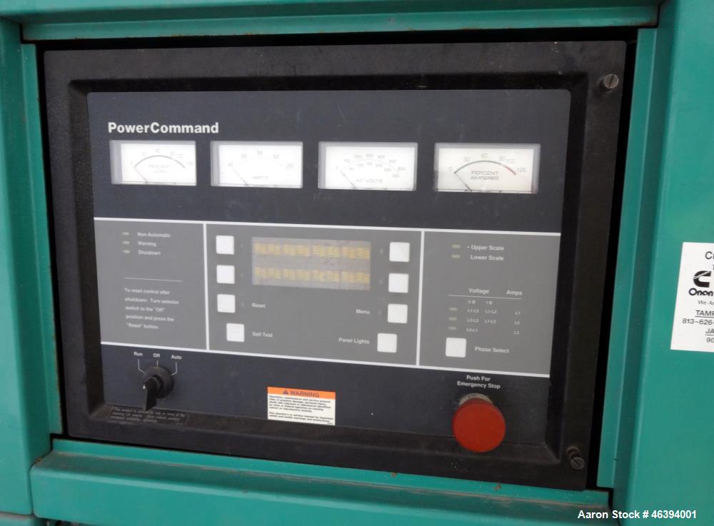 Used Cummins 750 kW diesel generator, model DFHA. Cummins QST30-G2 engine.