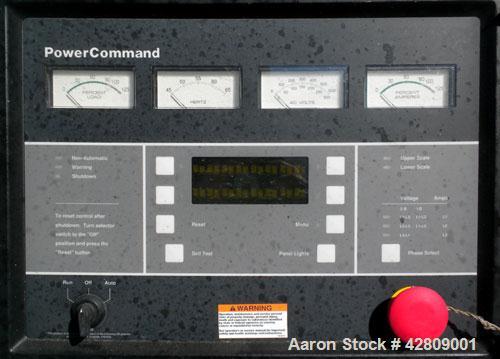 Used Cummins 750 kW standby (680 kW prime) diesel generator set. Cummins model 750DFHA-1386, SN-J000166135. Cummins QST30-G1-NR1 engine, EPA Tier 1, rated 1135 HP at 1800 RPM, SN-37195513, turbocharg...