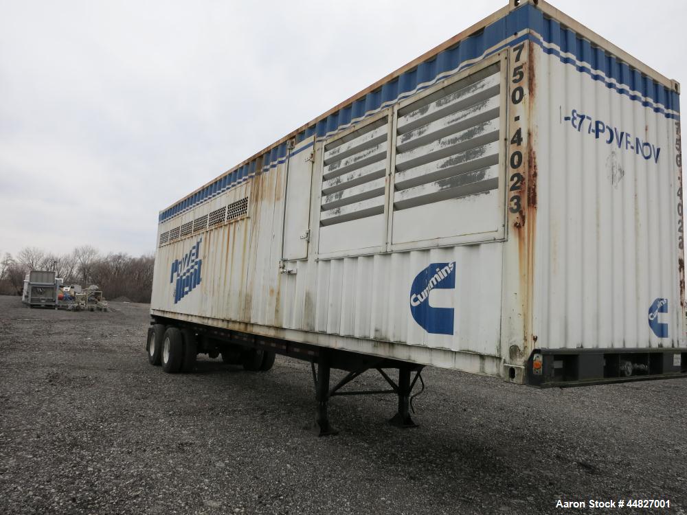 Used Cummins 750 kW Standby Portable/Trailer Mounted Diesel Generator Set, Model 750DFHA-362