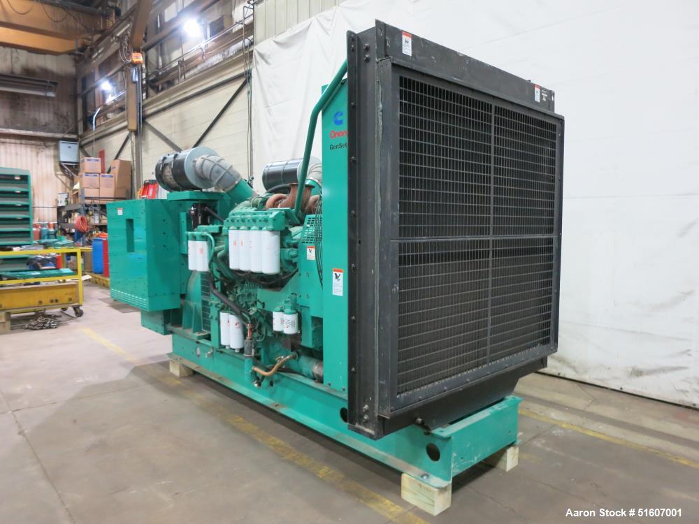 Used- Cummins 750 KW 750DFHA Generator. 640 Hours.  277/480 Volt.