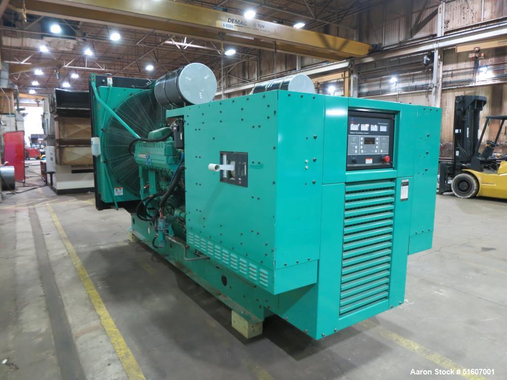 Used- Cummins 750 KW 750DFHA Generator. 640 Hours.  277/480 Volt.