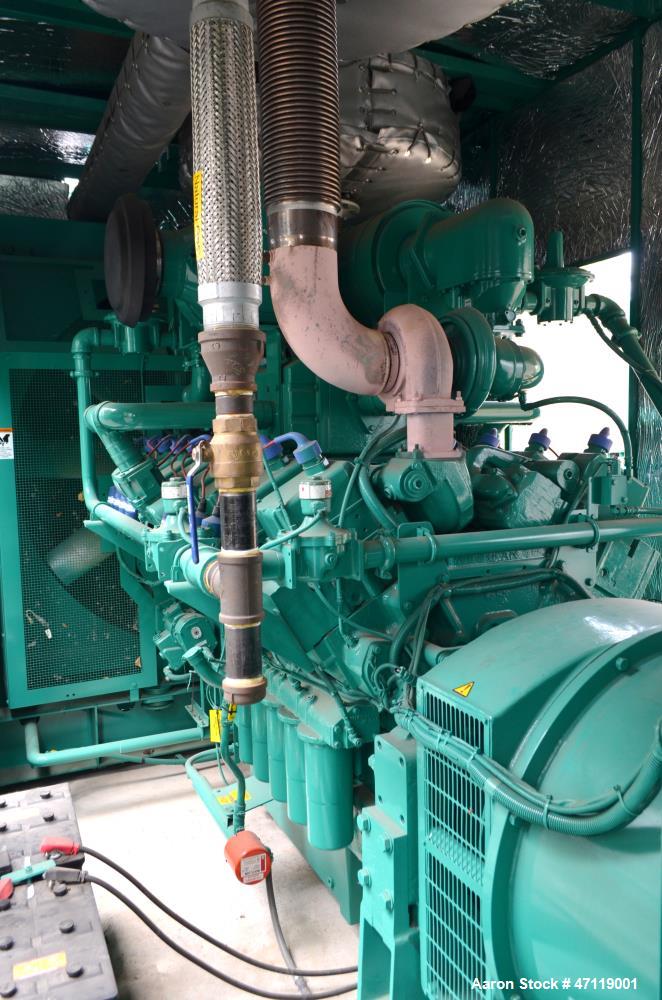 Used Cummins 750 kW Natural Gas Generator, Model 750GFLC. Cummins GTA50 Engine