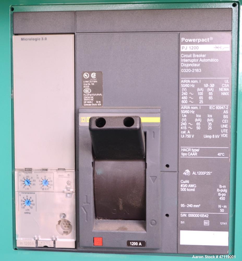 Used Cummins 750 kW Natural Gas Generator, Model 750GFLC. Cummins GTA50 Engine