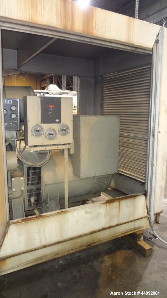 Used Cummins 600 kW Standby Diesel Generator Set. Cummins model VTA-28GS2-49999 engine rated 900 hp @ 1800 rpm, serial #37119900. 3/60/277/480V. Drop over weather enclosure.  154 hours. Year 1988.  P...