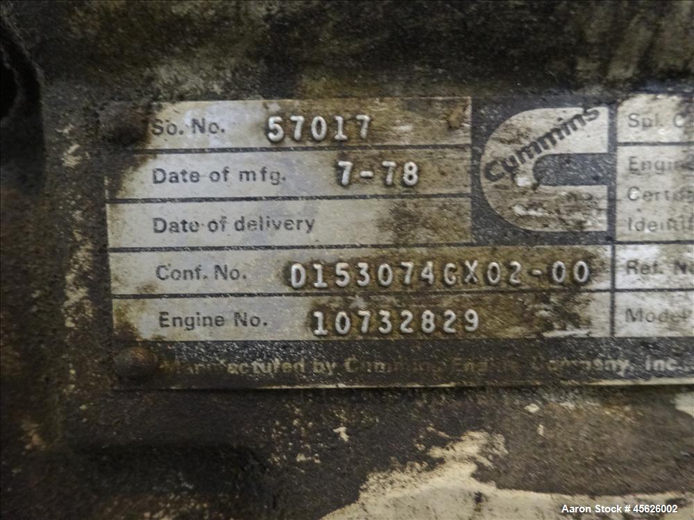 Used Cummins 500 kW standby diesel generator set, model CWI-680FDR.