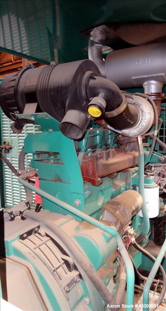 Used Cummins 60kW standby (55kW prime) diesel generator set, model DGCB-4957237 SN-C010222503. Cummins 4TB3.9-G4 rated 102 HP at 1800 RPM. 1/60/120-240V, 12 lead reconnectable to other 3 phase voltag...