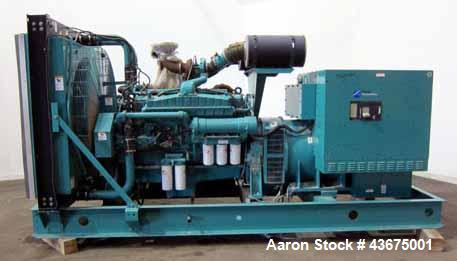 Used- Cummins 600 kW Standby Diesel Generator Set, Cummins Model VTA28-G5