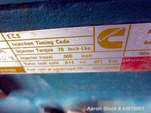 Used Cummins 600 kW Standby Diesel Generator Set, Cummins Model VTA28-G5