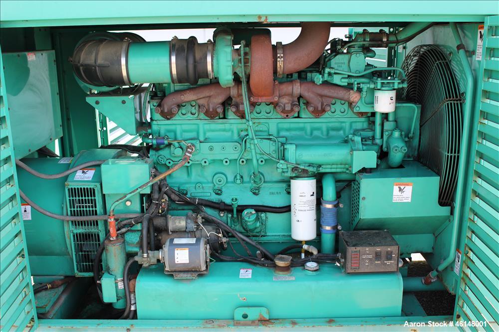 Used Cummins 300 kW standby (270 kW prime) diesel generator set, model DFCB, SN-D000093851. Cummins model NTA-855-G2 engine rated 465 HP at 1800 RPM, SN-30364216. 3/60/277/480V. 600 Amp main- line ci...