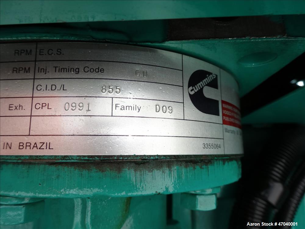 Used Cummins 350 kW diesel generator set, model DFCC. Cummins NTA855-G3 engine