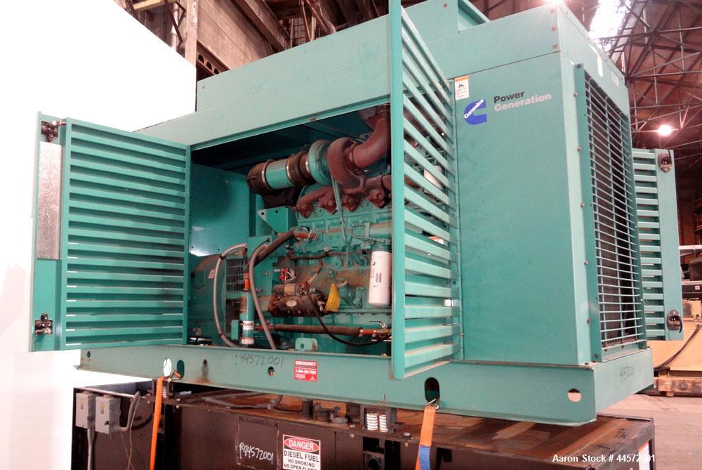 Used Cummins 350 kW Standby (315 kW Prime) Diesel Generator Set, Model DFCC, SN-D030496246. Cummins NTA855-G3 engine rated 535 HP @ 1800 RPM, SN-30369747.  3/60/208V, re-connectable to other voltages...
