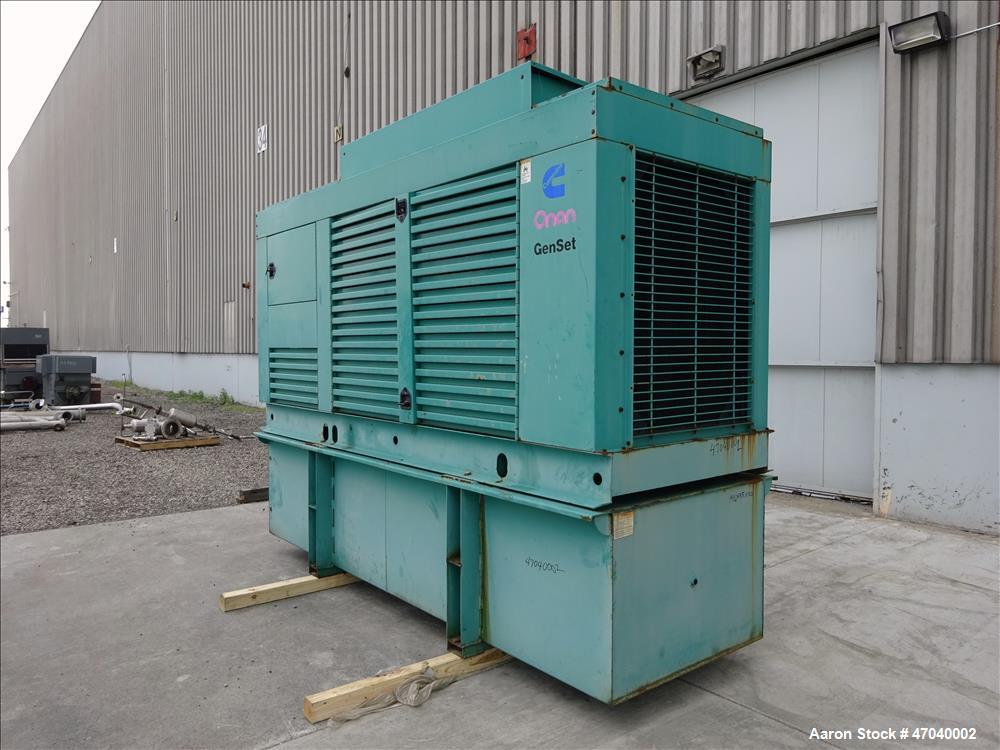 Used Cummins 350 kW diesel generator set, model DFCC. Cummins NTA855-G3 engine