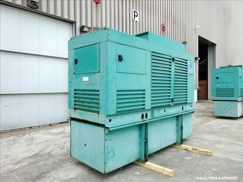 Used Cummins 350 kW diesel generator set, model DFCC. Cummins NTA855-G3 engine