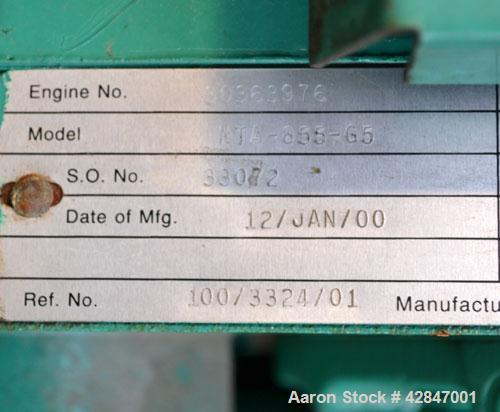 Used Cummins 400 kW Diesel Generator Set, Model DFCE-3387635, SN-A000055595. Cummins NTA-855-G5 engine SN-30363976 rated 605HP at 1800RPM. 3/60/480V 12 Lead. Main-line circuit breaker. PowerCommand d...
