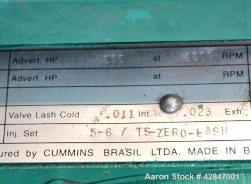 Used Cummins 400 kW Diesel Generator Set, Model DFCE-3387635, SN-A000055595. Cummins NTA-855-G5 engine SN-30363976 rated 605HP at 1800RPM. 3/60/480V 12 Lead. Main-line circuit breaker. PowerCommand d...