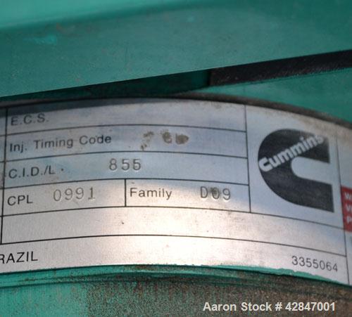 Used Cummins 400 kW Diesel Generator Set, Model DFCE-3387635, SN-A000055595. Cummins NTA-855-G5 engine SN-30363976 rated 605HP at 1800RPM. 3/60/480V 12 Lead. Main-line circuit breaker. PowerCommand d...