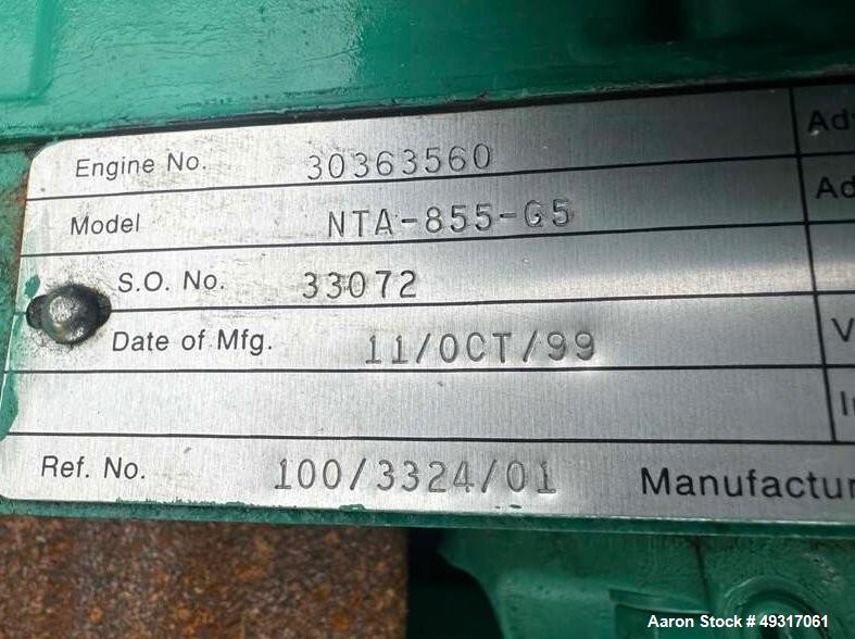 Used Cummins 400 kW Standby Diesel Generator Set | Cummins NTA855-G5 Power Generator