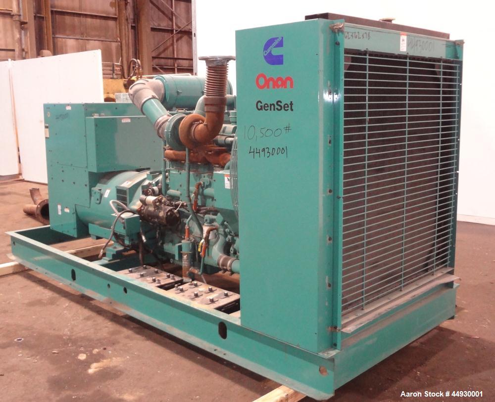 Used Cummins 500 kW standby (455 kW prime) diesel generator set, model DFED-3381494, SN-K990022657. Cummins KTA19-G4 engine rated 755HP at 1800 RPM, SN-37190171. 3/60/277/480V. 800 Amp main-line circ...