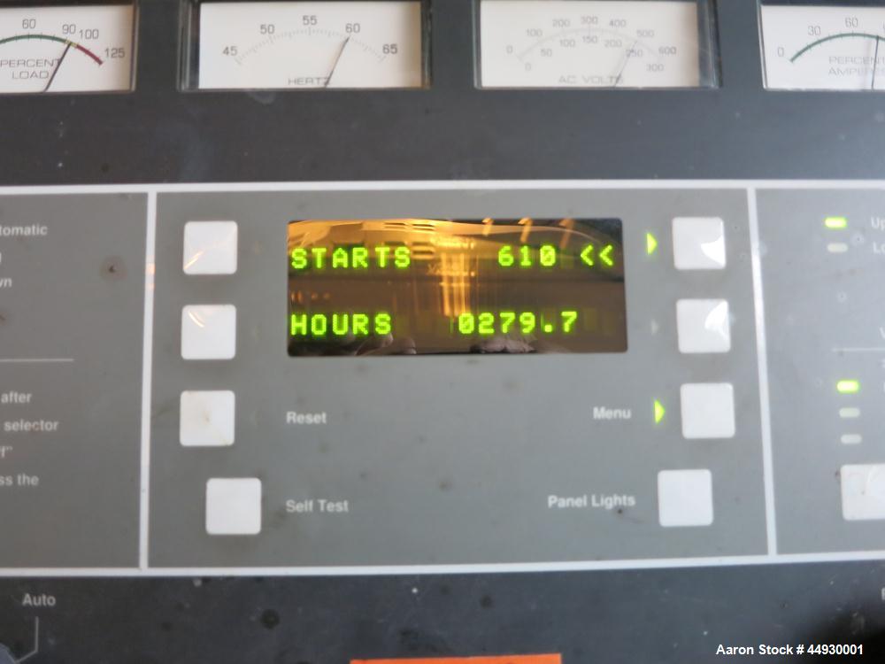 Used Cummins 500 kW standby (455 kW prime) diesel generator set, model DFED-3381494, SN-K990022657. Cummins KTA19-G4 engine rated 755HP at 1800 RPM, SN-37190171. 3/60/277/480V. 800 Amp main-line circ...
