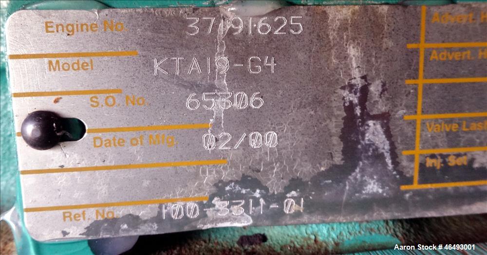 Used Cummins 500kW diesel generator model DFED. Cummins KTA19-G4 engine