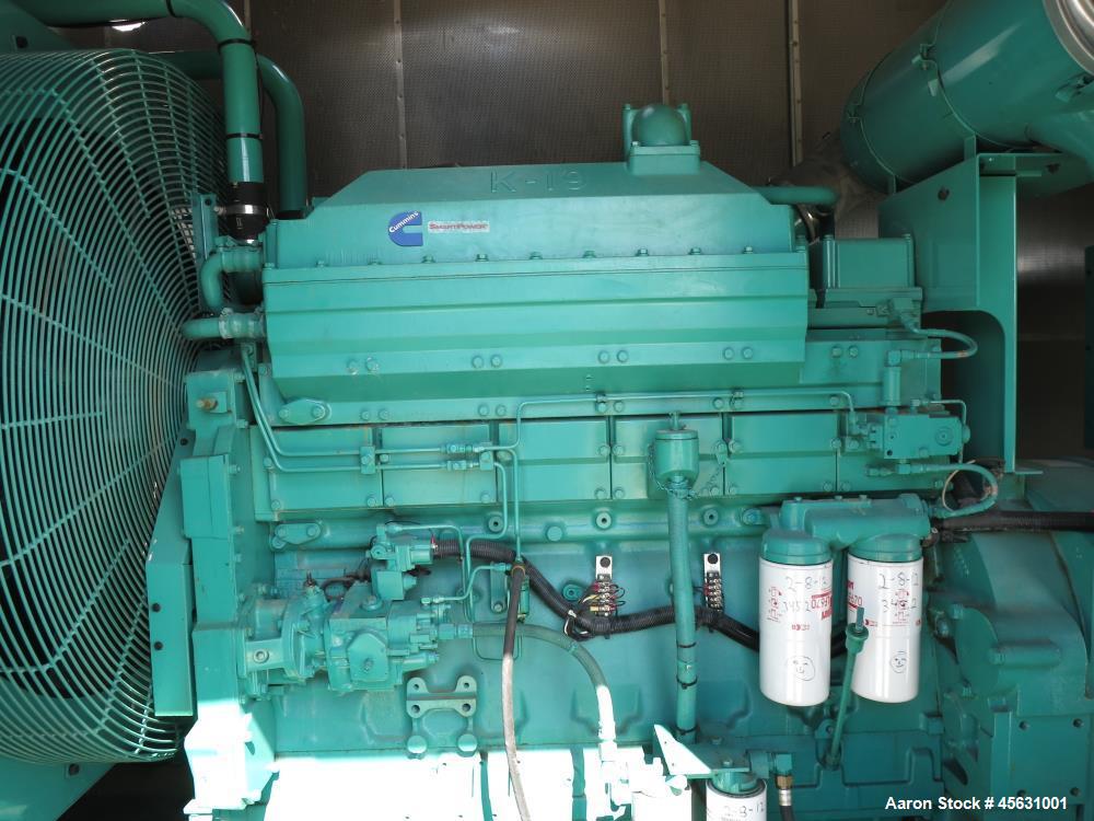Used Cummins 500kW standby (455 kW prime) diesel generator set, model DFED-4486