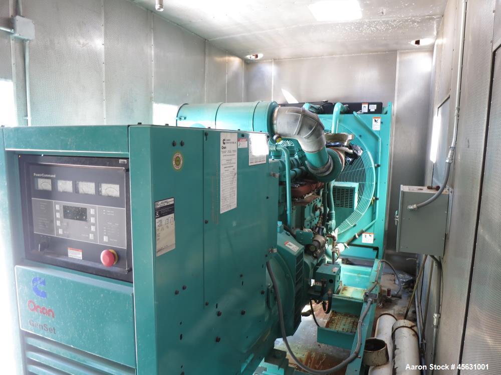 Used- Cummins 500kW standby (455 kW prime) diesel generator set, model DFED-4486