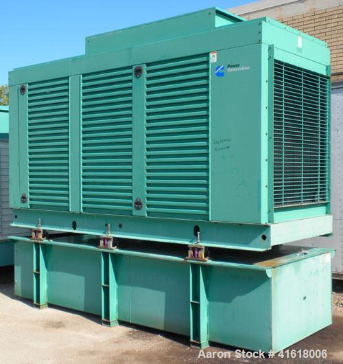 Used Cummins 500kW Diesel Generator Set, Model DFED-5557354, serial# E020373680. Cummins KTA19-G4 diesel engine, 6 cylinder, 755 hp at 1800 RPM, serial# 37203389. 3/60/277/480V. Main-line circuit bre...
