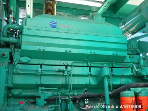 Used Cummins 500kW Diesel Generator Set, Model DFED-5557354, serial# E020373680. Cummins KTA19-G4 diesel engine, 6 cylinder, 755 hp at 1800 RPM, serial# 37203389. 3/60/277/480V. Main-line circuit bre...