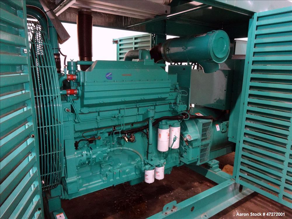 Used Cummins 500 kW diesel generator set, model DFED. Cummins KTA19-G4 engine