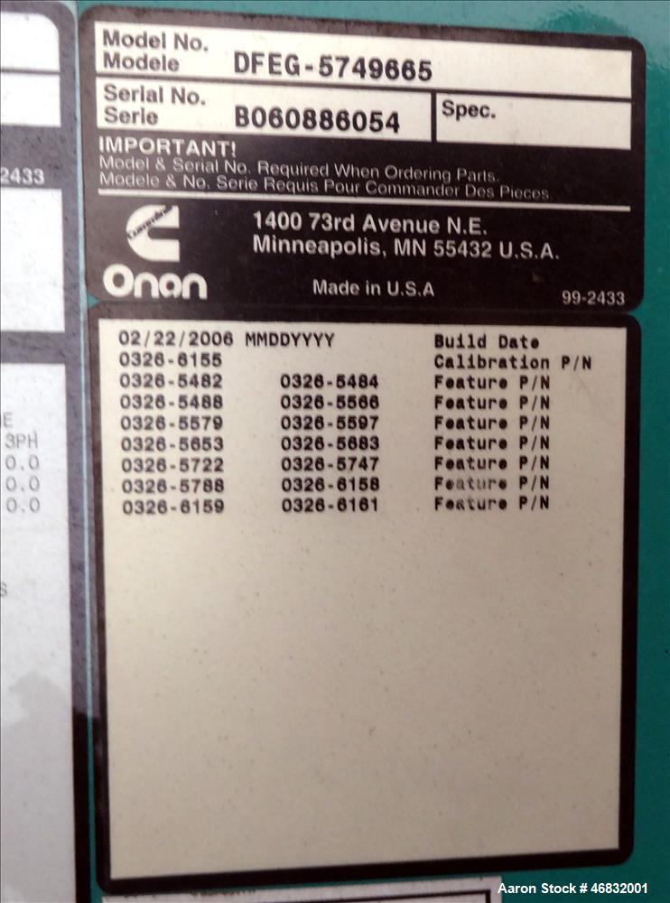 Used Cummins 350 kW Standby (320 kW Prime) Diesel Generator Set