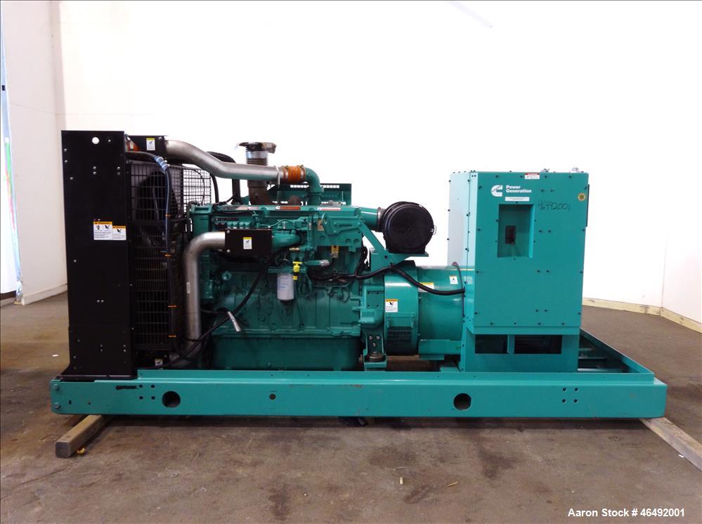 Used Cummins 400 kW diesel generator model DFEH. Cummins QSX15-G9 engine