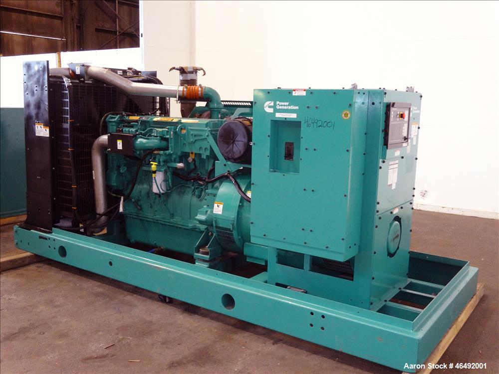 Used Cummins 400 kW diesel generator model DFEH. Cummins QSX15-G9 engine