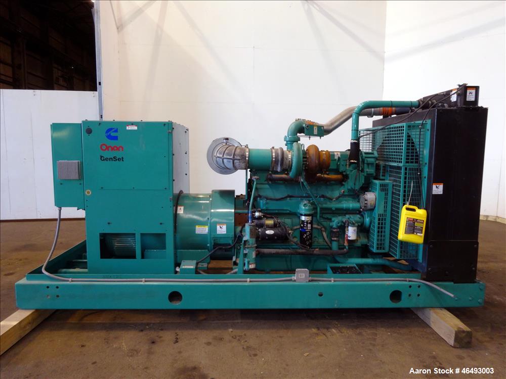 Used Cummins 500 kW diesel generator, model DFEK. Cummins QSX15-G9 engine.