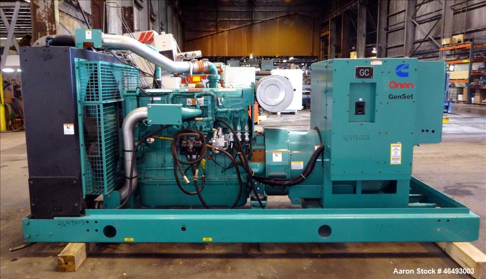 Used Cummins 500 kW diesel generator, model DFEK. Cummins QSX15-G9 engine.