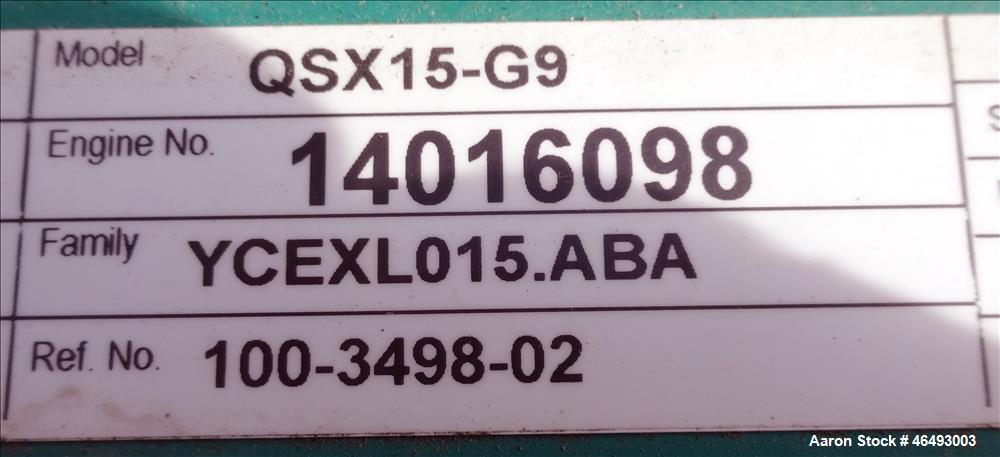 Used Cummins 500 kW diesel generator, model DFEK. Cummins QSX15-G9 engine.