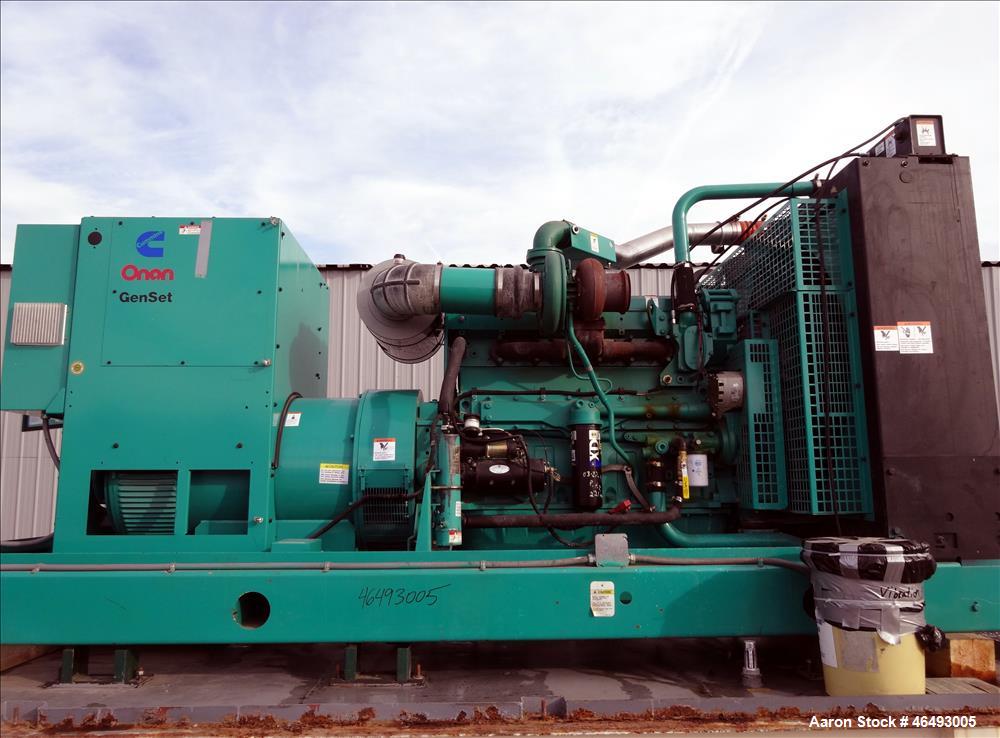 Used Cummins 500kW diesel generator, model DFEK. Cummins QSX15-G9 engine.