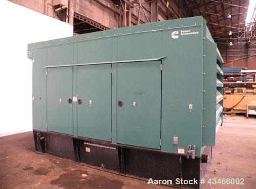 Used- Cummins 500 kW standby (455kW prime) diesel generator set, model DFEK-5773752 SN- J060985454. Cummins QSX-15-G9 rated ...