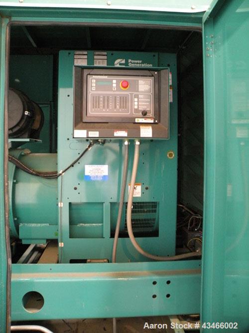 Used Cummins 500 kW standby (455kW prime) diesel generator set, model DFEK-5773752 SN- J060985454. Cummins QSX-15-G9 rated 755 hp @ 1800 rpm, EPA Tier II certified, SN-31006015. 3/60/277-480V with PM...
