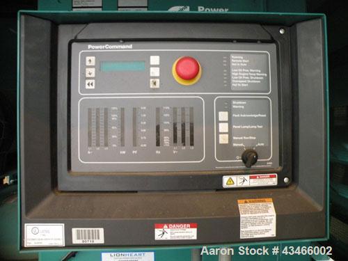Used Cummins 500 kW standby (455kW prime) diesel generator set, model DFEK-5773752 SN- J060985454. Cummins QSX-15-G9 rated 755 hp @ 1800 rpm, EPA Tier II certified, SN-31006015. 3/60/277-480V with PM...