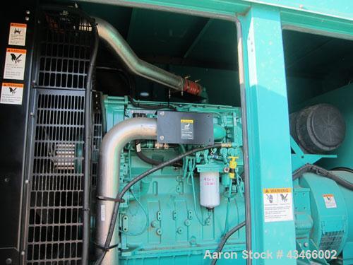 Used Cummins 500 kW standby (455kW prime) diesel generator set, model DFEK-5773752 SN- J060985454. Cummins QSX-15-G9 rated 755 hp @ 1800 rpm, EPA Tier II certified, SN-31006015. 3/60/277-480V with PM...