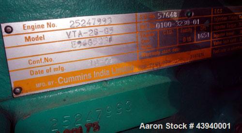 Used Cummins 600 kW Standby Diesel Generator Set, Model DFGB-3379821