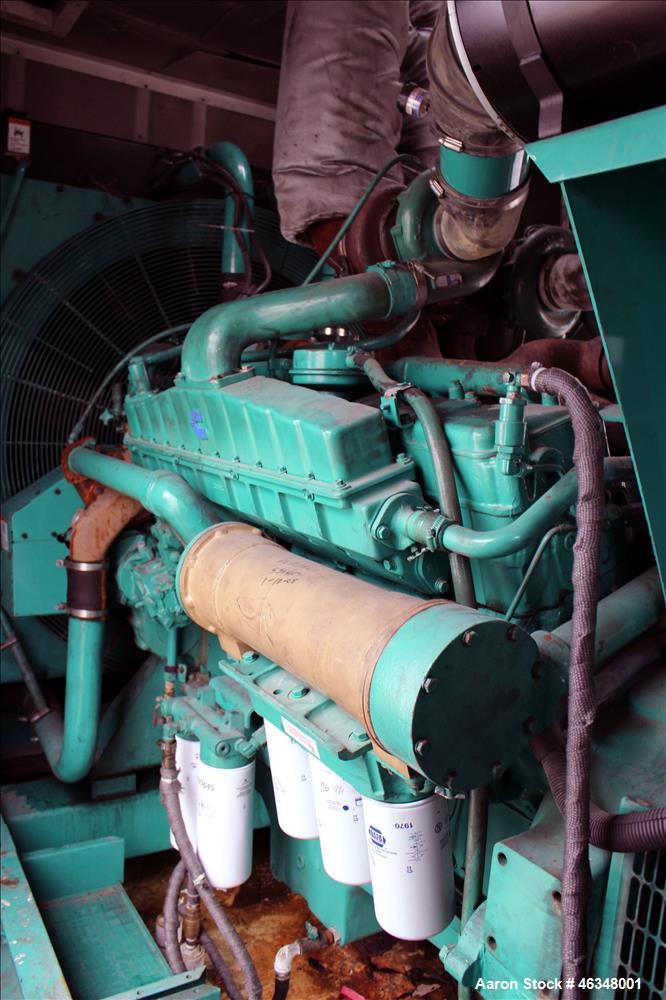 Used Cummins 600 kW diesel generator, model DFGB. Cummins VTA-28-G5 engine.
