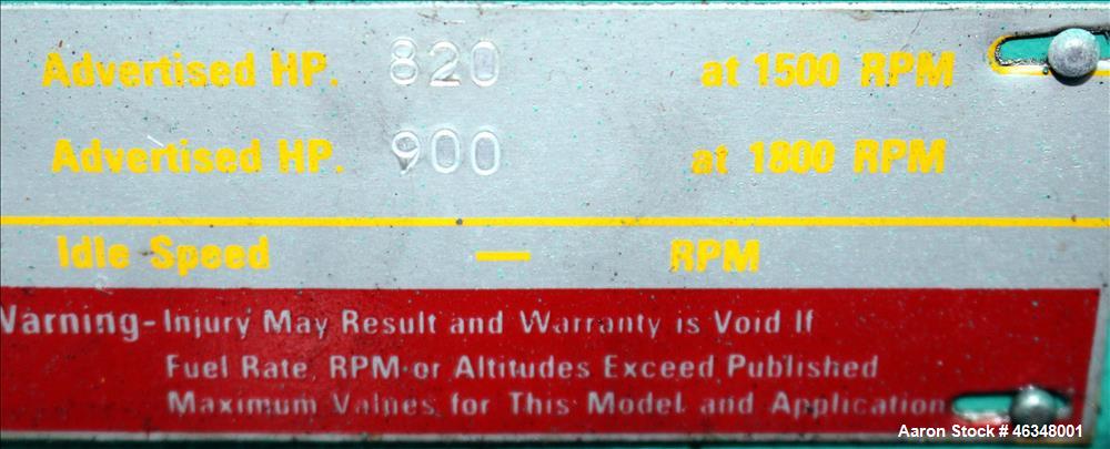Used Cummins 600 kW diesel generator, model DFGB. Cummins VTA-28-G5 engine.