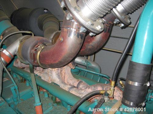 Used Cummins 600kW standby / 545kW prime diesel generator set. Cummins model DFGB SN-G030525963. Cummins model VTA-28-G5 turbocharged aftercooled engine rated 900 hp @ 1800 rpm. Serial #52959. 3/60/2...
