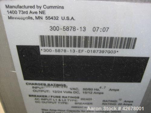 Used Cummins 600kW standby / 545kW prime diesel generator set. Cummins model DFGB SN-G030525963. Cummins model VTA-28-G5 turbocharged aftercooled engine rated 900 hp @ 1800 rpm. Serial #52959. 3/60/2...