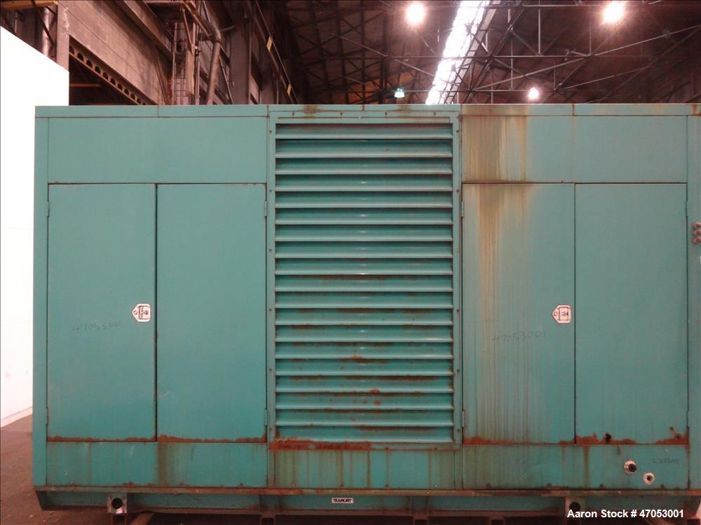 Used Cummins 600 kW diesel generator set model DFGB. Cummins VTA-28-G5 engine