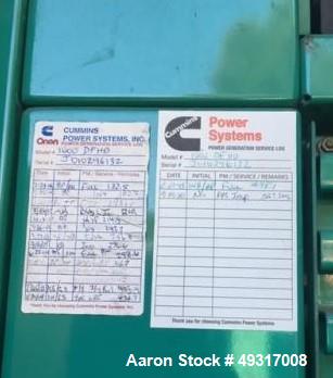 Used Cummins 1000 kW Standby (900 kW Prime) Diesel Generator Set